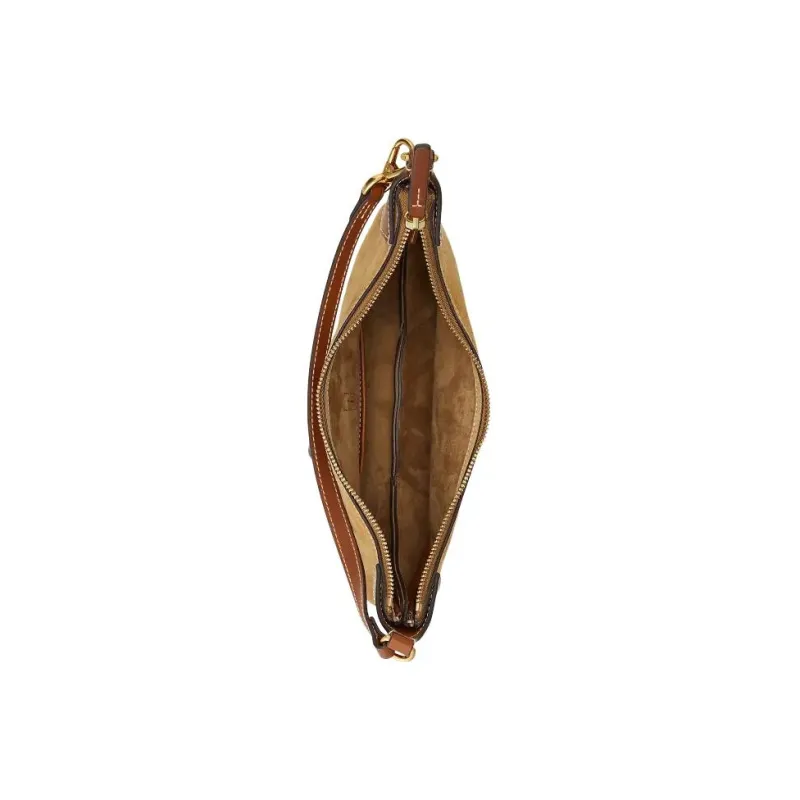 Polo Ralph Lauren Nubuck Shoulder Bag Women's Brown-2