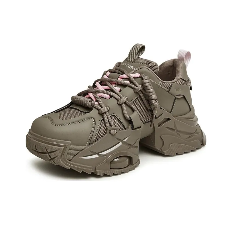 BASTO Durable Breathable Low Top Chunky Sneakers 5cm Women's-13