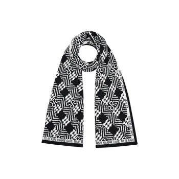 RARE Knit Scarves Unisex Black White