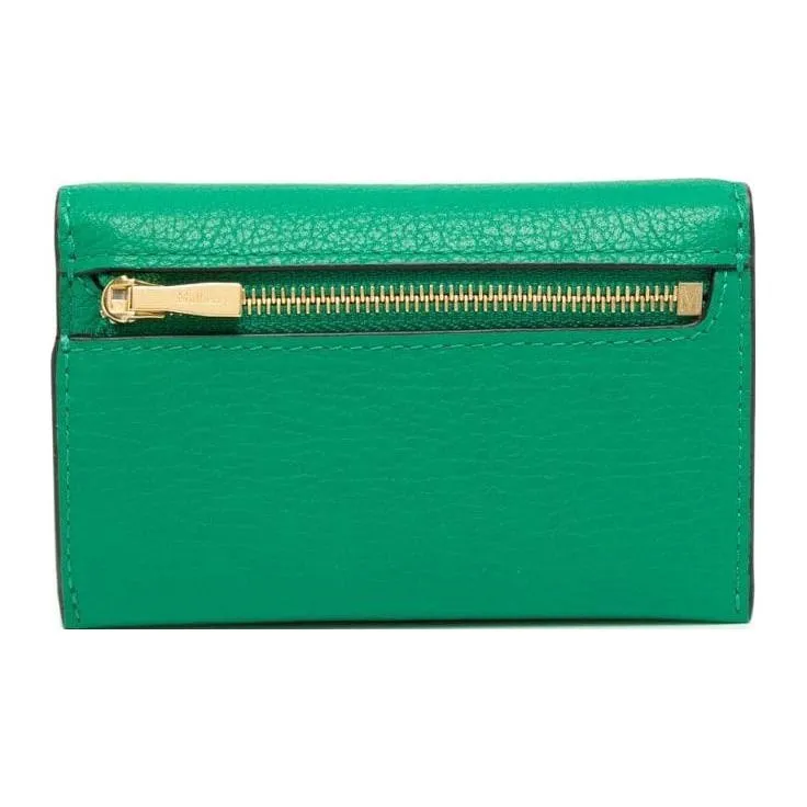Mulberry Leather Card Clip Wallet Women's Green-1