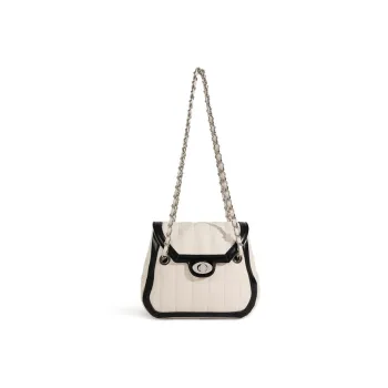 NOMK PU Shoulder Bag Women's Black White