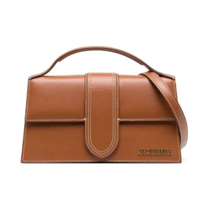 Jacquemus Leather Shoulder Bag, Crossbody Bag, Handbag Women's Brown-0