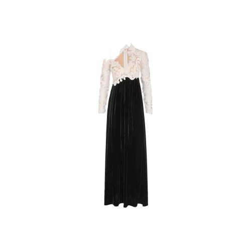 Zimmermann Sensory Embroidered Velvet Gown