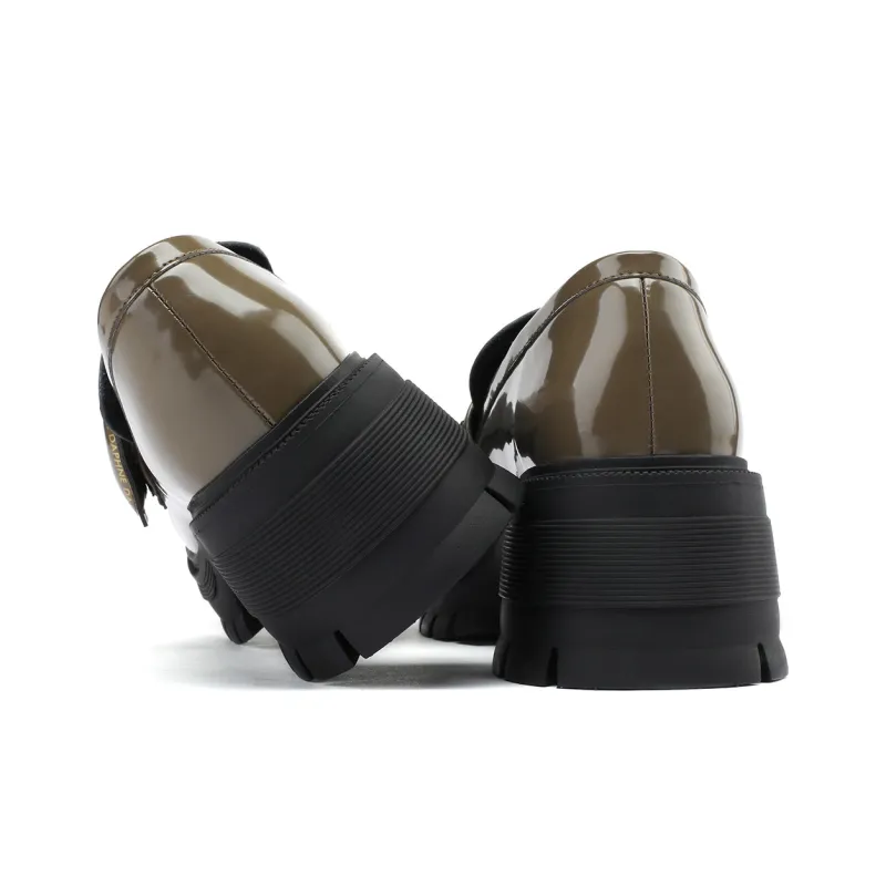 DAPHNE Loafers Women's Beige/Black/Green-22