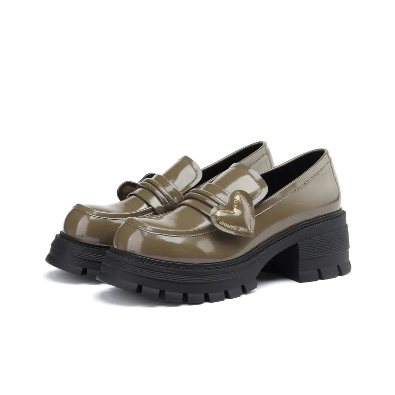 DAPHNE Loafers Women's Beige/Black/Green-20