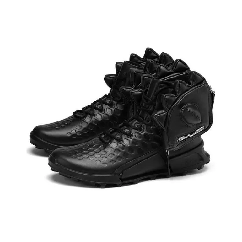 Ecco Casual Shoes Men High Top Black-2