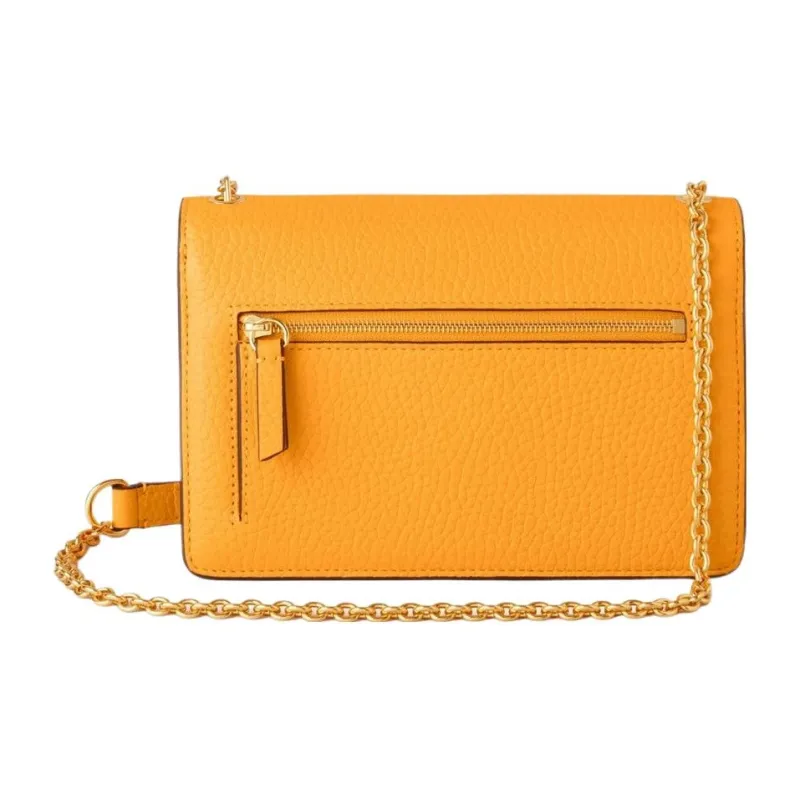 Mulberry Grain Leather Crossbody Bag, Shoulder Bag Trumpets Women's Orange-1