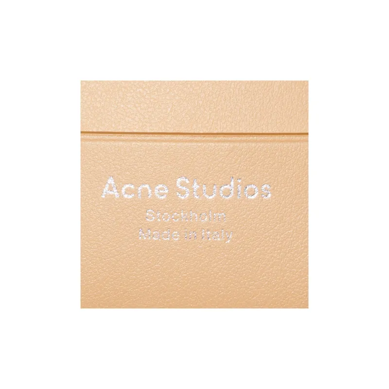 Acne Studios Soft Leather Card Holder Women's Sandy Beige-2