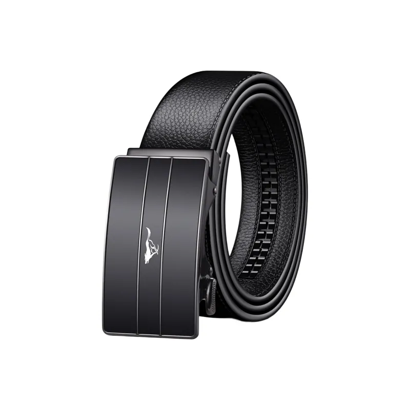 SEPTWOLVES Trendy Suit Trouser Cow Leather Belts Men's Width 3.5CM-0