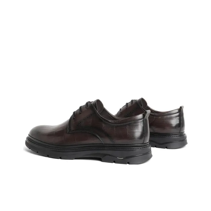 Senda Dress Shoes Men Low Top Black/Brown-17