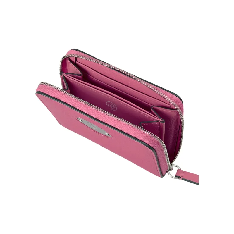 Mulberry Calfskin Wallet Small Size Women's Geranium Pink-1