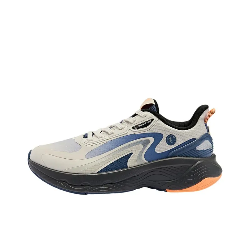 QIAODAN Streamer 4.0 Cushioning Low Top Running Shoes Men's White Gray-0