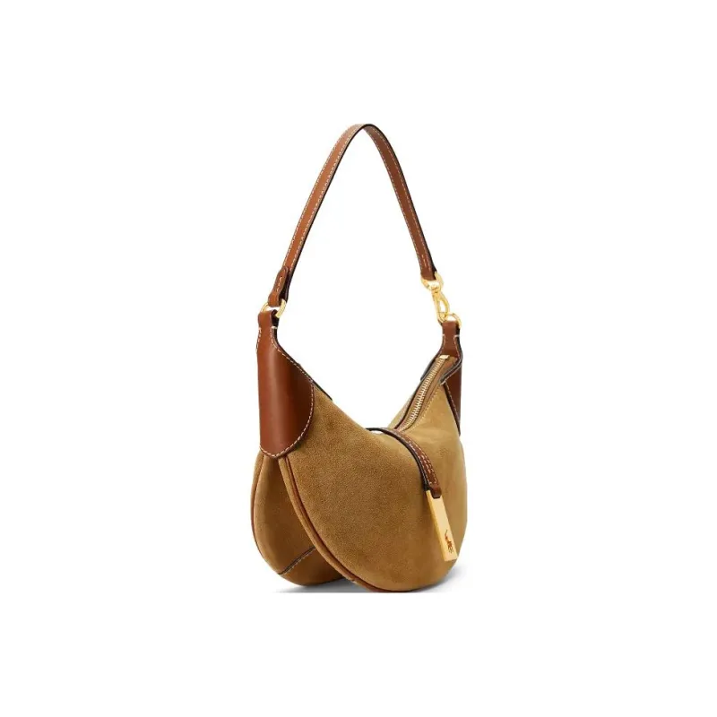 Polo Ralph Lauren Nubuck Shoulder Bag Women's Brown-1