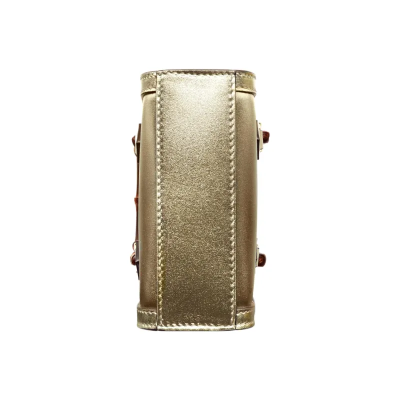 GUCCI Diana Leather Shoulder Bag Crossbody Bag Handbag Mini Women's Gold-6