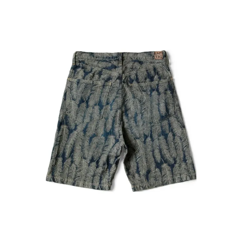 Kapital Feather Denim Shorts-1