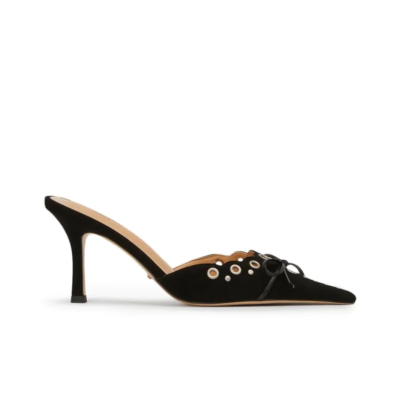 Tony Bianco Wrap toe Slippers 8cm Women's Black-1