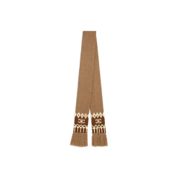 CELINE Scarf In Triomphe Fair Isle Wool