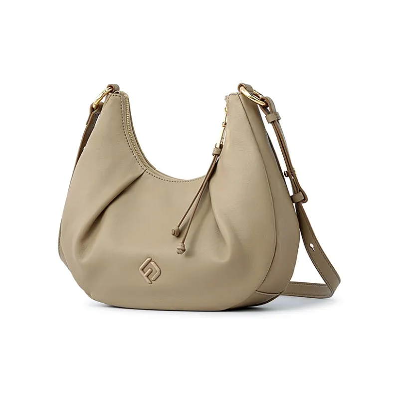 FION Soft Genuine Leather Shoulder Bag, Handbag, Shoulder Bag Women's Solid Color-15