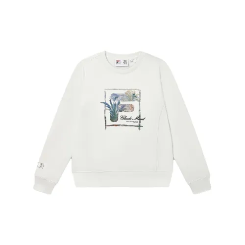 FILA X THE MET Co-branded Series Sweatshirts Women's Porcelain White