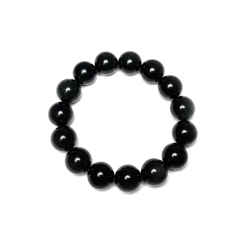 MOUNTAINS AND MANS Obsidian New Chinese Style Good Luck Beaded Bracelet Unisex-8