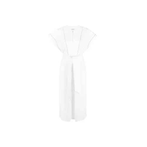 Brunello Cucinelli Short-Sleeved Dresses Women's White