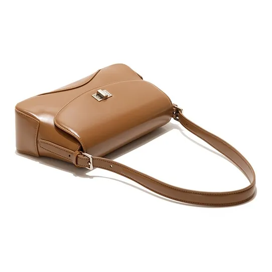 GXFMOD Cow Leather Shoulder Bag, Crossbody Bag Women's Brown/Black/Coffee-2