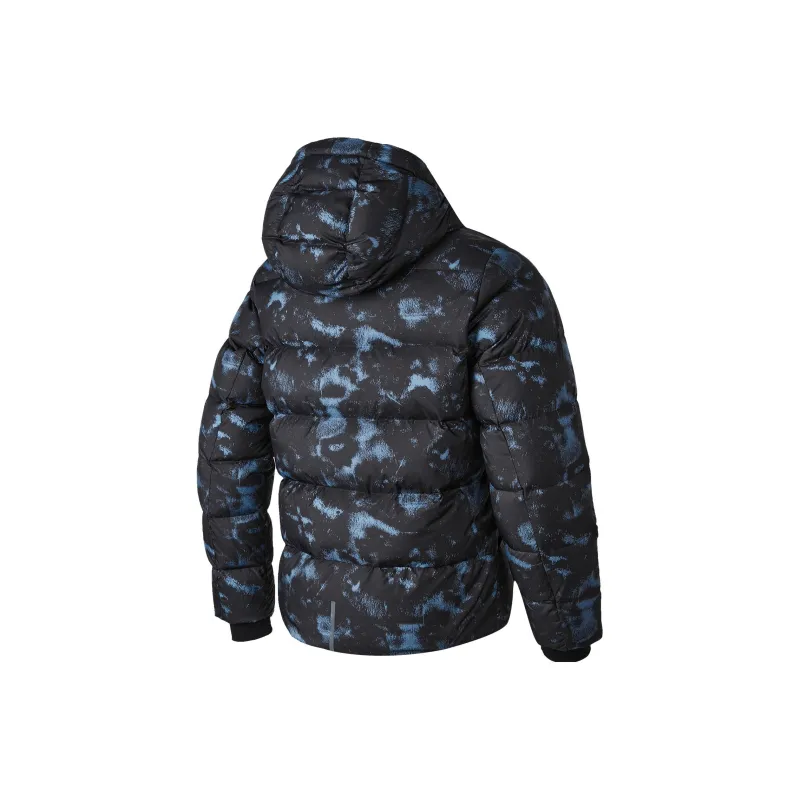 Skechers Sports Collection Down Jacket Men's Black Blue All Over Print-1