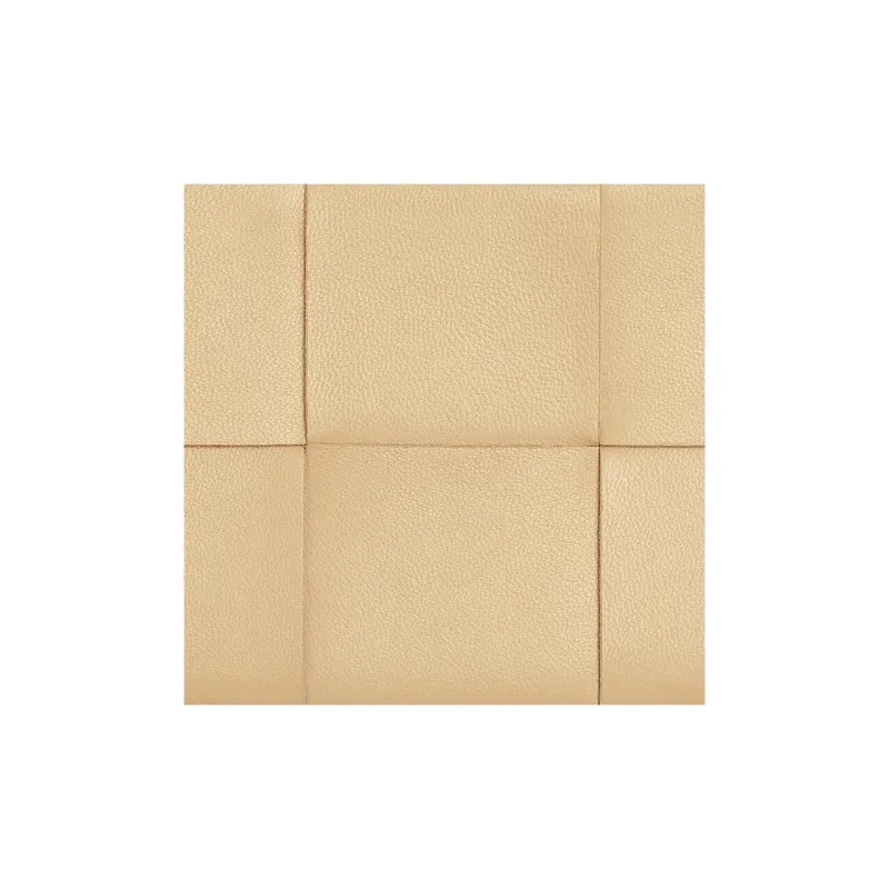 Bottega Veneta Sheepskin Cow Leather Patchwork Wallets Card Holders Women's Beige-3