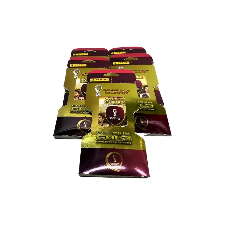 PANINI Messi Cristiano Ronaldo 2022 Qatar World Cup Official Player Card Gold Card Pack Sports Cards 5 Pack/1 Box-1