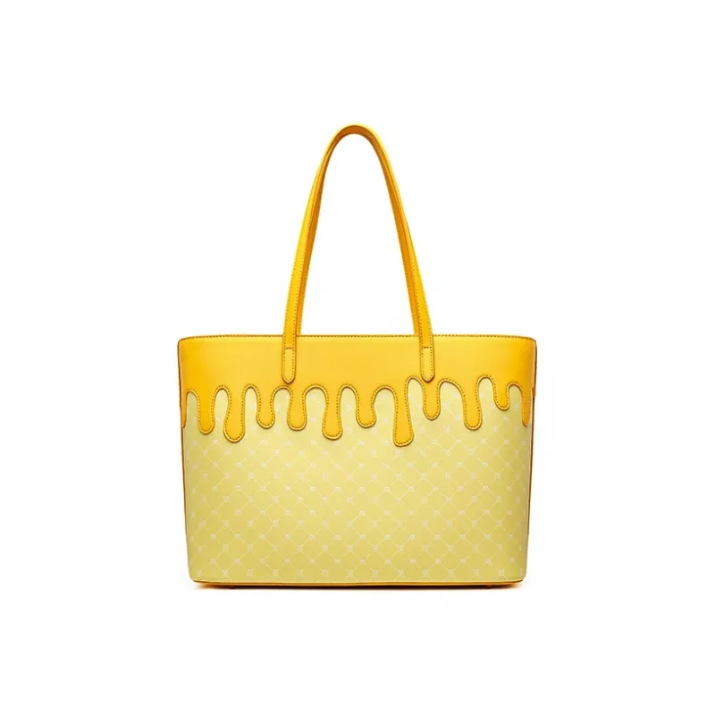 Disney Winnie The Pooh Series PU Tote Bag Shopping Bag Handbag Regular Unisex Yellow-2