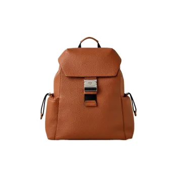 Mulberry Grained Leather Backpack Regular Men's Chestnut
