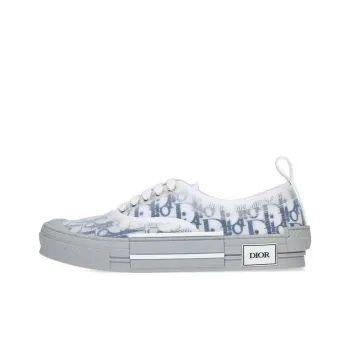 DIOR B23 Low Top Skateboard Shoes Men's White Blue