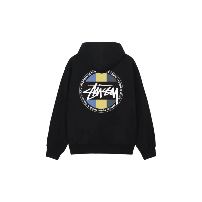 Stussy Classic Dot Zip Hoodie Black M - POIZON