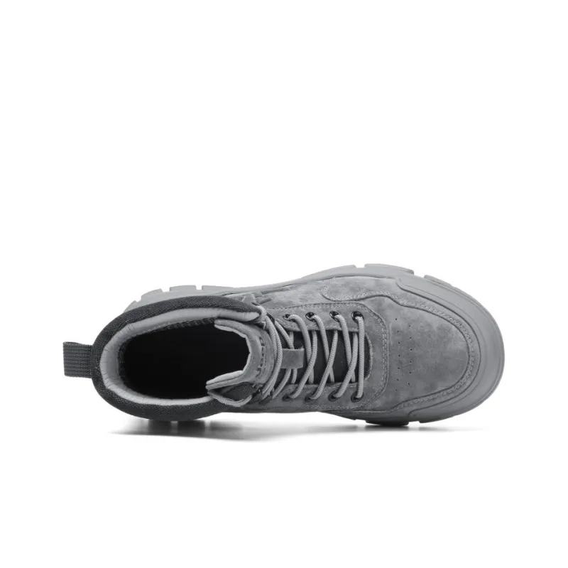 Jeep Hiking Cushioning Anti Slip And Wear Resistant Coverage High Top Outdoor Shoes Men's Gray-3