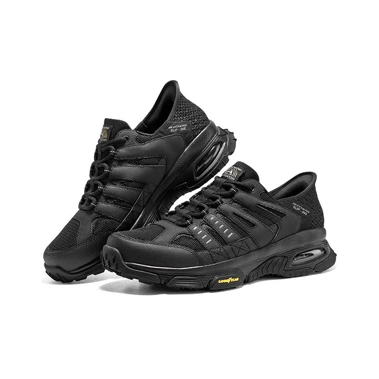 Skechers Slip Ins Abrasion Resistant Low Top Running Shoes Men's Black-2