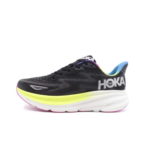 HOKA ONE ONE Clifton 9 Black All Aboard Multi-Color