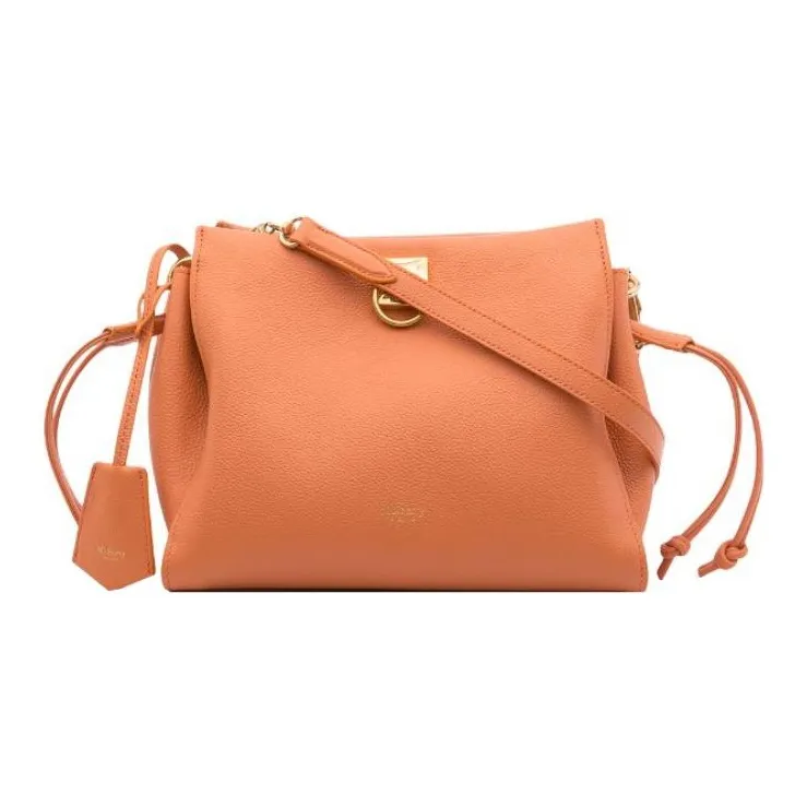 Mulberry Leather Crossbody Bag Shoulder Bag Women's Orange-0