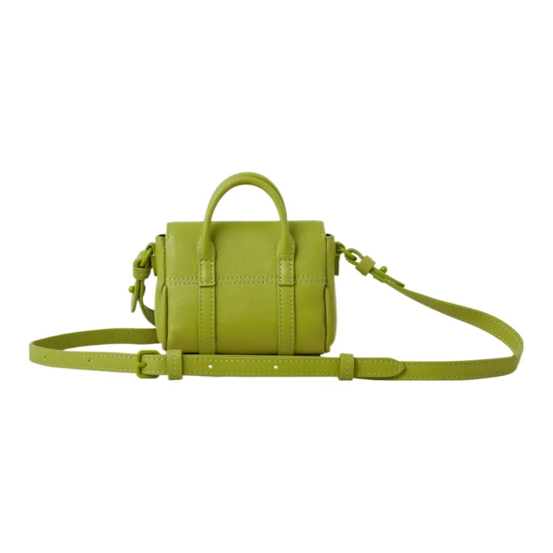 Mulberry Bayswater Grained Calfskin Shoulder Bag Crossbody Bag Handbag Extra Mini Women's Moss Green-2