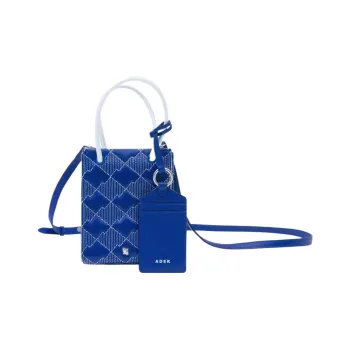 ADER ERROR Lambskin Tote Bag Shopping Bag Shoulder Bag Crossbody Bag Handbag Regular Unisex Blue