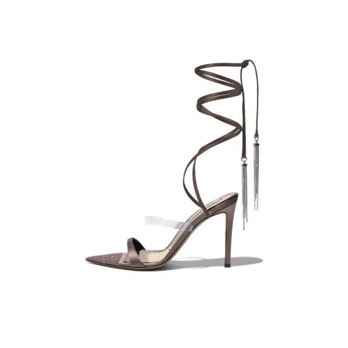 Alexandre Vauthier 100mm Lace-up Leather Sandals