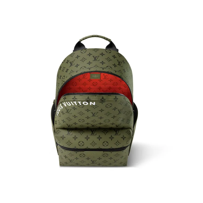 LOUIS VUITTON Discovery Backpack Pm Khaki Green/Vermillion Red-3