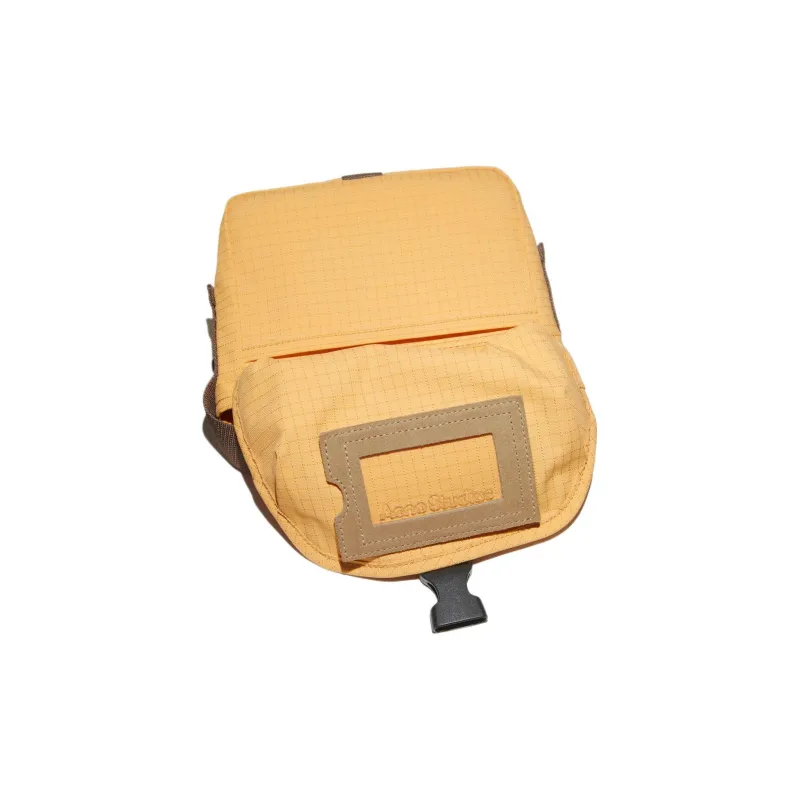 Acne Studios Recycled Polyamide Messenger Bag Shoulder Bag Crossbody Bag Mini Women's Yellow/Brown-2