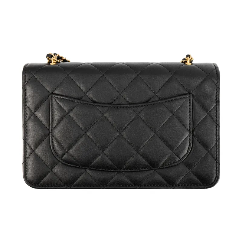 CHANEL WOC Lambskin Handbag, Shoulder Bag, Crossbody Bag Women's Black-2
