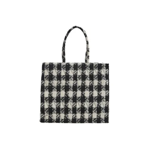 URBAN REVIVO Shoulder Bags Black/White Plaid Fabric