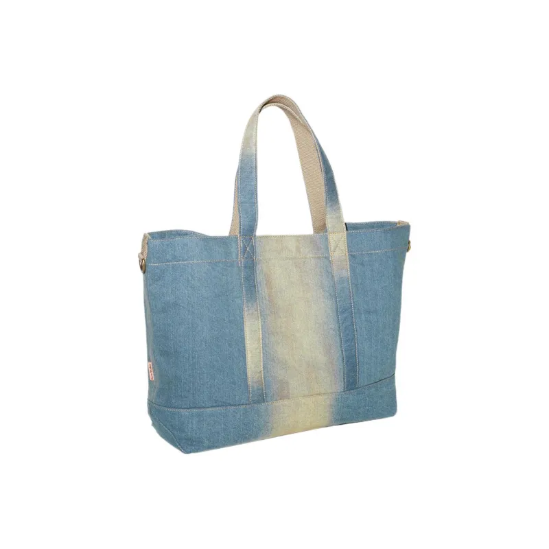 Acne Studios Denim Tote Bag, Shopping Bag, Handbag Regular Women's Light Blue/Beige-3