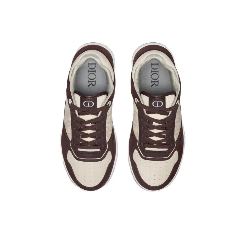 DIOR B27 Low Brown White Oblique Leather-3