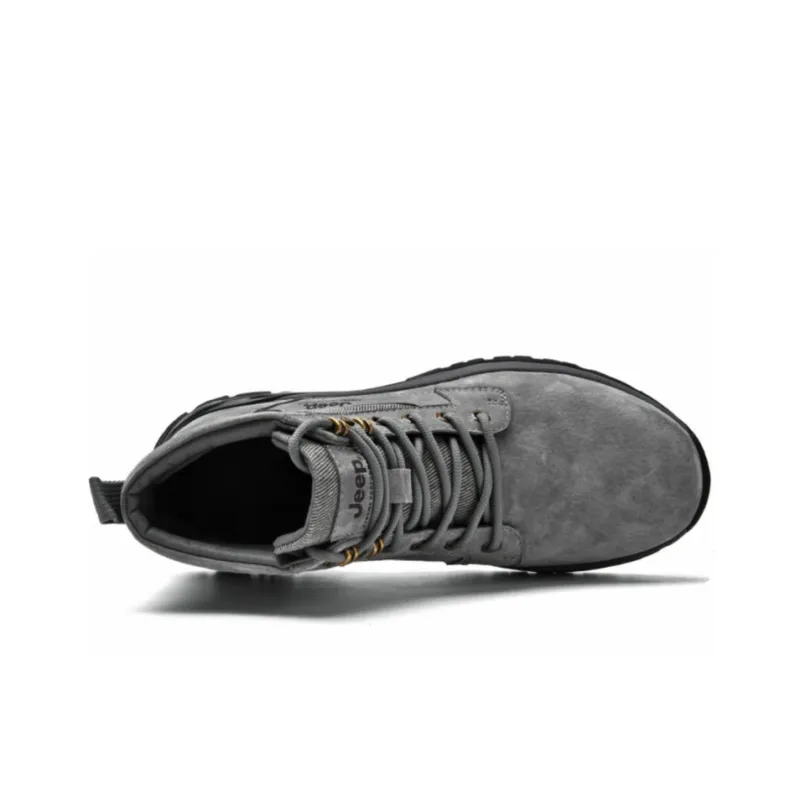 Jeep Cushioning Anti Slip And Wear Resistant Coverage High Top Outdoor Functional Men's Gray-3