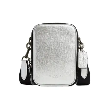 COACH Stanton Cow Leather Camera Bags Shoulder Bag Crossbody Bag Mini Unisex Silver