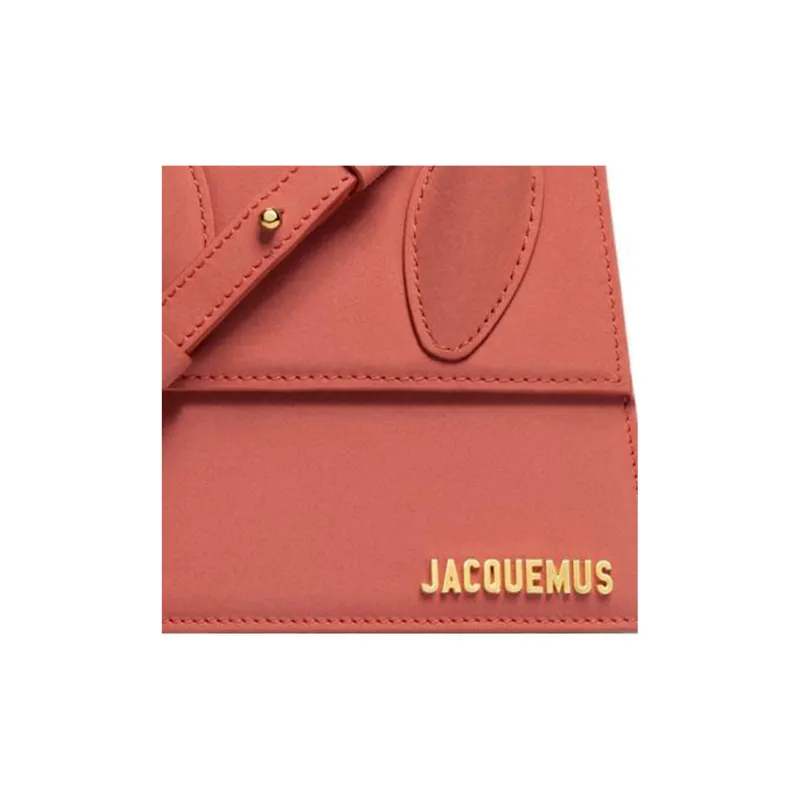 Jacquemus Smooth Leather Shoulder Bag Crossbody Bag Handbag Women's Brick Red-3
