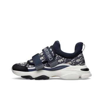 DIOR D Wonder Low Deep Blue White DIOR Oblique Technical Fabric Women's